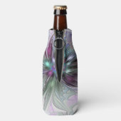 Rafraichisseur De Bouteilles Imaginaire coloré Abstrait Fleur fractale moderne (Bouteille Dos)