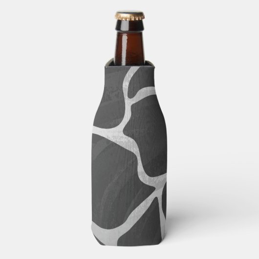 Rafraichisseur De Bouteilles Impression Giraffe noir et gris clair (Bottle Devant)
