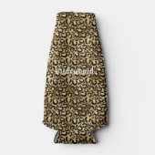 Rafraichisseur De Bouteilles Impression léopard noir or (Devant)