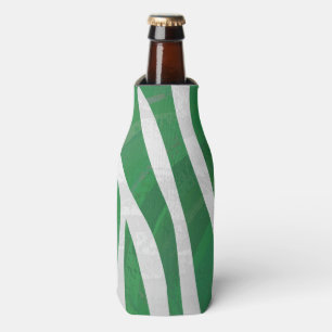Rafraichisseur De Bouteilles Impression verte et blanche de zèbre