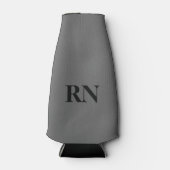 Rafraichisseur De Bouteilles Infirmière inscrite monochromatique gris RN (Devant)