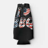 Rafraichisseur De Bouteilles J'adore le barbecue, patriotique américain (Dos)