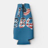 Rafraichisseur De Bouteilles J'adore le barbecue, patriotique américain (Dos)