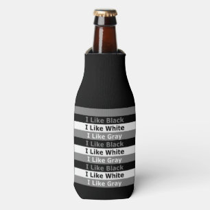 Rafraichisseur De Bouteilles J'Aime Le Blanc Noir Et La Couleur Gris Design Gra