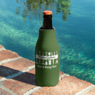 Rafraichisseur De Bouteilles Jardinier en chef moderne personnalisé vert forêt