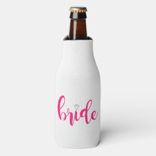 Rafraichisseur De Bouteilles Jeune mariée rose intelligente, manuscrit fuchsia