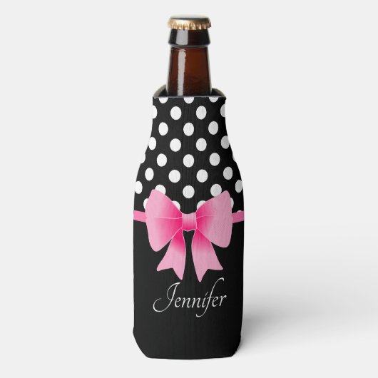 Rafraichisseur De Bouteilles Joli Nom de Ruban Rose (Bottle Devant)