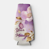 Rafraichisseur De Bouteilles Joli violet or Floral (Devant)