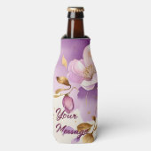 Rafraichisseur De Bouteilles Joli violet or Floral (Bottle Devant)