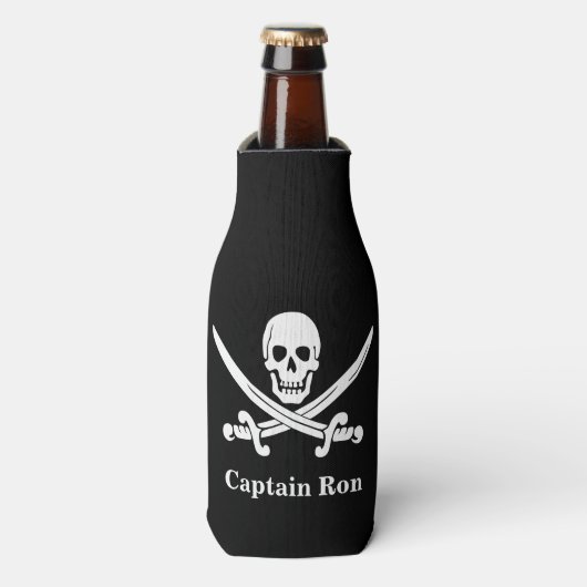 Rafraichisseur De Bouteilles Jollys rogers Pirate Capitaine Custom (Bottle Devant)
