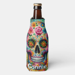 Rafraichisseur De Bouteilles Jour du crâne de sucre de la florale morte Personn
