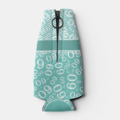 Rafraichisseur De Bouteilles Joyeux anniversaire 60e numéro Motif Turquoise et (Dos)