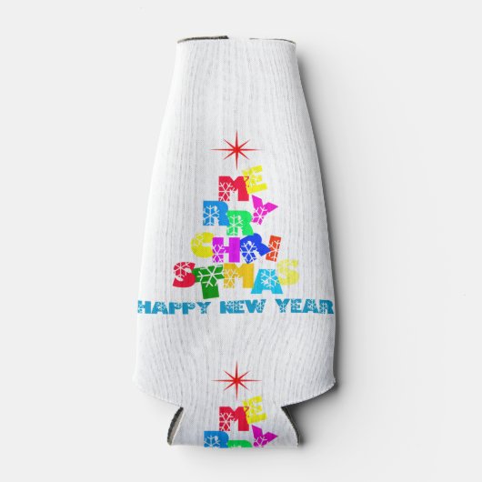 Rafraichisseur De Bouteilles Joyeux Noël Bonne année (Devant)