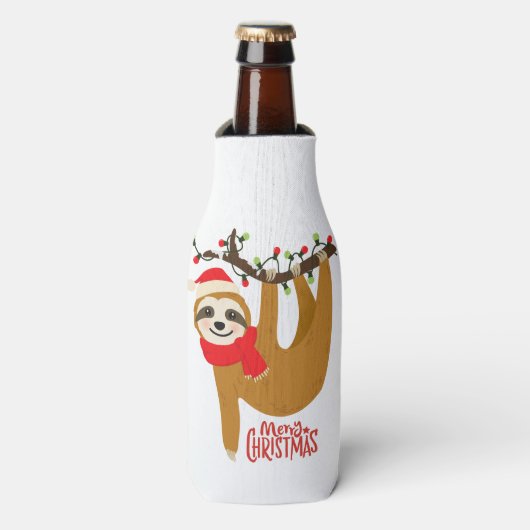 Rafraichisseur De Bouteilles Joyeux Noël Sloth | Vacances (Bottle Devant)
