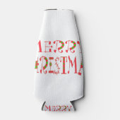 Rafraichisseur De Bouteilles Joyeux Noël Texte Motif Design : Art Festif (Devant)
