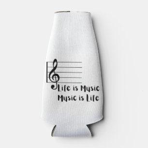 Rafraichisseur De Bouteilles La vie est la musique, la musique est la vie sur u