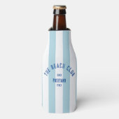 Rafraichisseur De Bouteilles Le Beach Club Crest Blue Cabana Stripe (Bottle Devant)