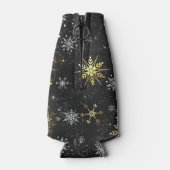 Rafraichisseur De Bouteilles Les flocons dorés de Noël sur l'Arrière - plan noi (Dos)