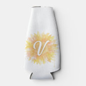 Rafraichisseur De Bouteilles Lettre V Tournesol Nom Monogramme Initiale (Devant)