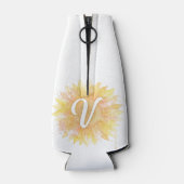 Rafraichisseur De Bouteilles Lettre V Tournesol Nom Monogramme Initiale (Dos)
