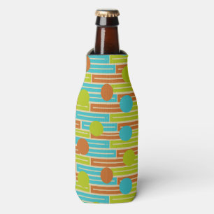 Rafraichisseur De Bouteilles Lime Green, Cinnamon Brown, Rectangles Turquoise