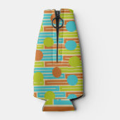 Rafraichisseur De Bouteilles Lime Green, Cinnamon Brown, Rectangles Turquoise (Dos)
