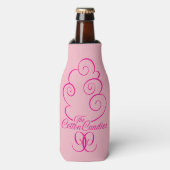 Rafraichisseur De Bouteilles Logo CC rose sur rose (Bottle Devant)