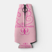 Rafraichisseur De Bouteilles Logo CC rose sur rose (Dos)