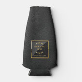 Rafraichisseur De Bouteilles Logo en cuir Black Business Faux (Devant)