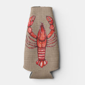 Rafraichisseur De Bouteilles Louisiane Cajun Crawfish Faux Burlap (Devant)