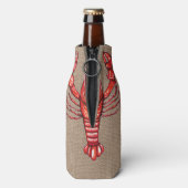 Rafraichisseur De Bouteilles Louisiane Cajun Crawfish Faux Burlap (Bouteille Dos)