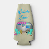 Rafraichisseur De Bouteilles Love Camping Dire Silver Travel Trailer (Devant)