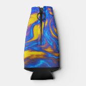 Rafraichisseur De Bouteilles Marbre Abstrait jaune bleu violet liquide (Dos)