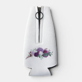 Rafraichisseur De Bouteilles Mariage botanique d'aquarelle florale pourpre (Dos)