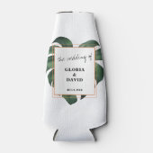 Rafraichisseur De Bouteilles Mariage de feuille de palme tropicale (Devant)