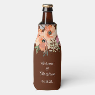Rafraichisseur De Bouteilles Mariage floral en terre cuite rouille