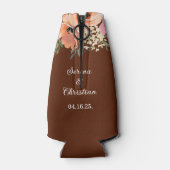Rafraichisseur De Bouteilles Mariage floral en terre cuite rouille (Dos)
