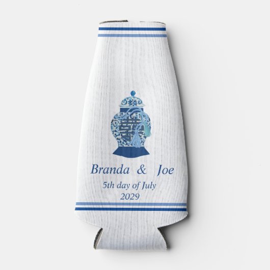 Rafraichisseur De Bouteilles Mariage personnalisé Ginger Jar Can Bottle Glacièr (Devant)