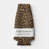 Rafraichisseur De Bouteilles Mariée célibataire Boujee Tendance Imprimé léopard (Devant)