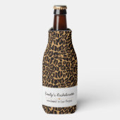 Rafraichisseur De Bouteilles Mariée célibataire Boujee Tendance Imprimé léopard (Bottle Devant)