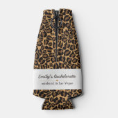 Rafraichisseur De Bouteilles Mariée célibataire Boujee Tendance Imprimé léopard (Dos)