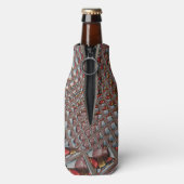 Rafraichisseur De Bouteilles Maroon gris cendré en relief À damiers : un art mo (Bouteille Dos)