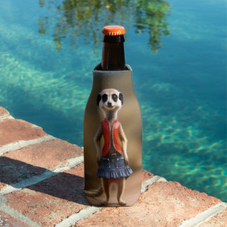 Rafraichisseur De Bouteilles Meerkat Adolescent En Jupe Et Veste,