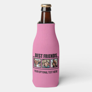 Rafraichisseur De Bouteilles Meilleurs amis photos personnalisées, texte et cou