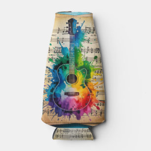 Rafraichisseur De Bouteilles Mélodie colorée : Guitare peinte sur musique Vinta