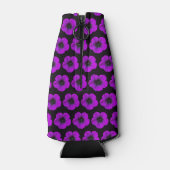 Rafraichisseur De Bouteilles Modèle floral de géranium violet sur noir (Dos)