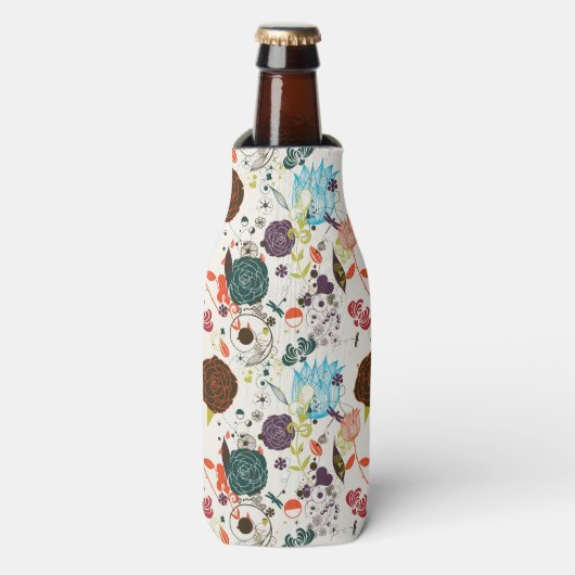 Rafraichisseur De Bouteilles Modèle floral rétro 2 (Bottle Devant)