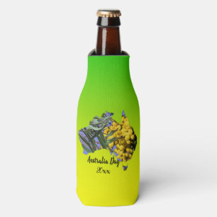 Rafraichisseur De Bouteilles Modifier le texte Australie Jour Gum Leaf Wattle S