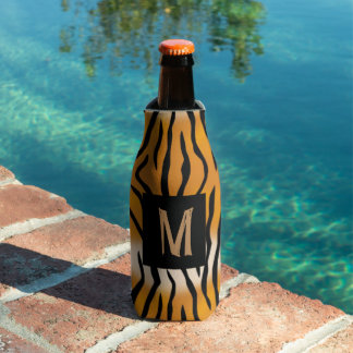 Rafraichisseur De Bouteilles Monogramme à rayures de tigres