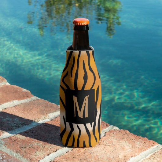 Rafraichisseur De Bouteilles Monogramme à rayures de tigres (Piscine in situ)